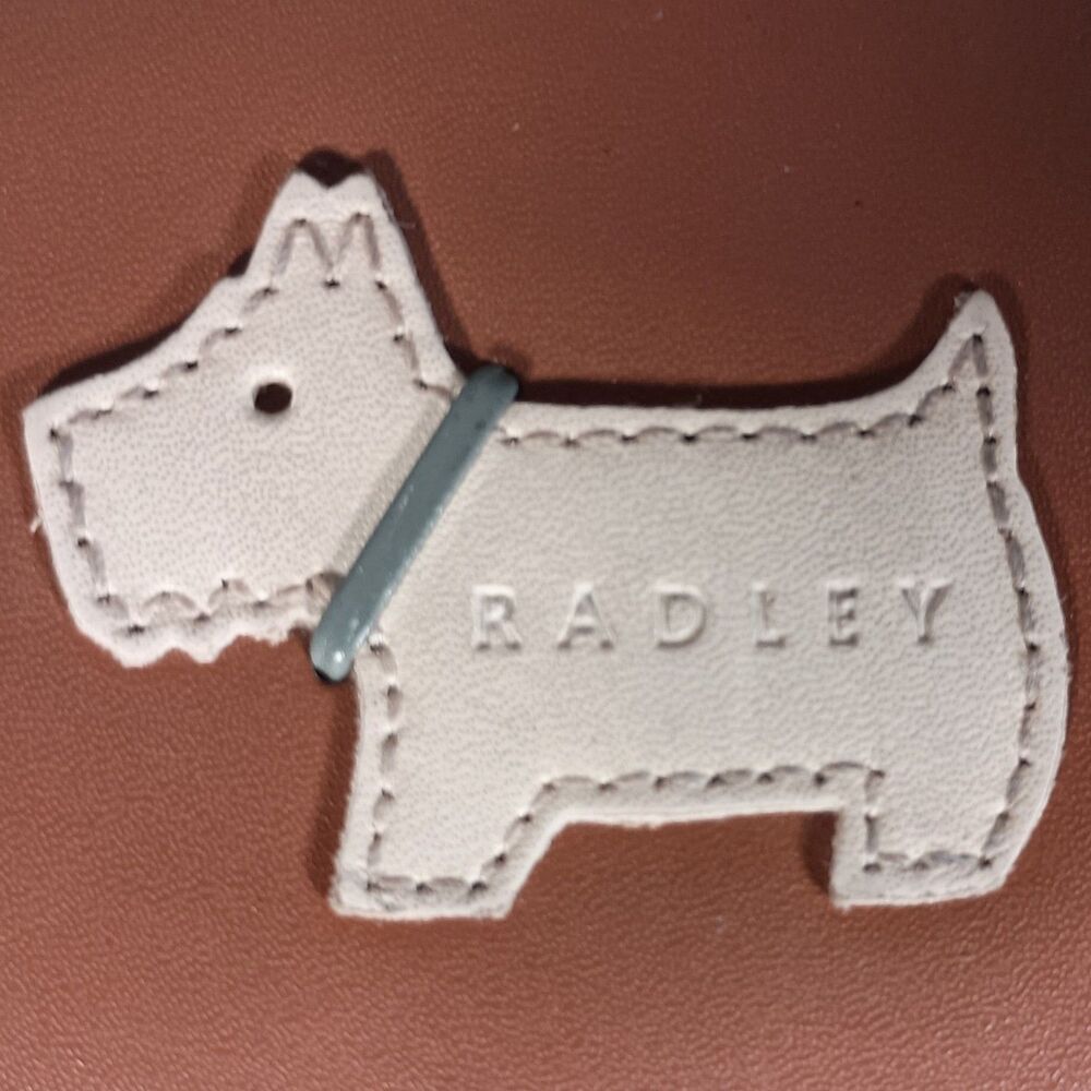 Radley Medium Bifold Leather Wallet Heritage Dog Logo Zip Top Brown - Picture 2 of 9
